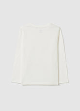 Ovs T-Shirt With Glitter Print And Long Sleeves